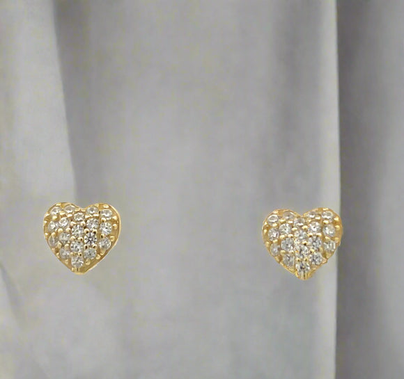 Nicole Dainty Heart Safety Back Earrings