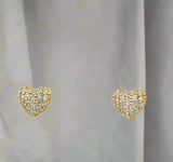 Nicole Dainty Heart Safety Back Earrings