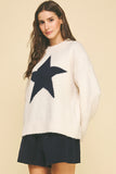 Julissa Star Knit Oversized PINCH Sweater