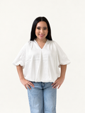 THML Katlyn Satin Collared  Top