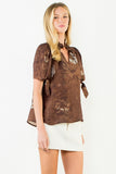 THML Augusta Tie Sleeve Floral Top