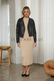 Lucia Distressed Moto Cropped Skies are Blue Jacket