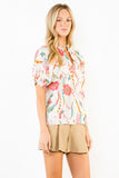 THML Zoe Short Sleeve Floral Print Top