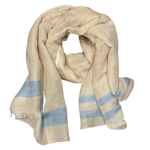 Chloe & Lex - Linen Scarf with Fresh Stripes