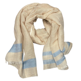 Chloe & Lex - Linen Scarf with Fresh Stripes