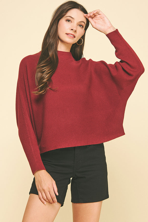 Deliahla Dolman Sleeves PINCH Sweater Top