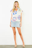 THML Stasie Lightweight Sleeveless Printed Top
