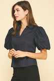 PINCH Beatrix Bubble Sleeve Blouse Top
