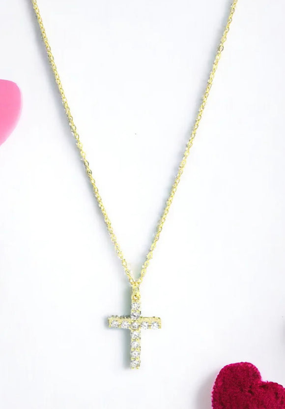 Hannah CZ Cross Necklace