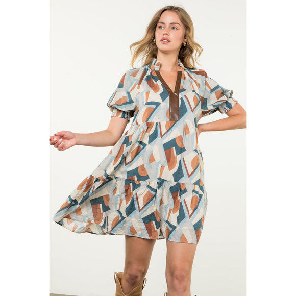 Bonnie Abstract Print THML Dress