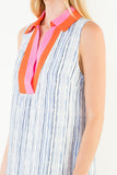 THML Alexis Sleeveless Striped Pattern V Neck Dress