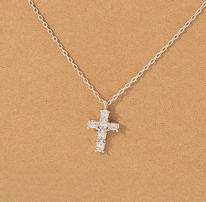 Gianna Quartz Cross Necklace