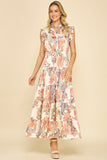 Sofia Floral Print Tiered Maxi PINCH Dress