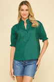 PINCH Gia Ballon Sleeve Blouse Top