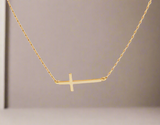 Rachel Side Cross Necklace