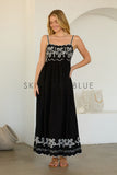 Marlene Embroidered Maxi Skies are Blue Dress
