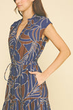 PINCH Caroline Abstract Print Tiered Maxi Dress