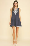 PINCH Alana Embroidered Mini Dress