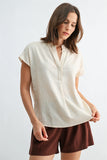 Colette Linen Blend Dolman FUN2FUN Blouse
