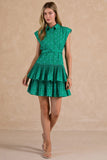 Presley Button Down Tiered Current Air Mini Dress