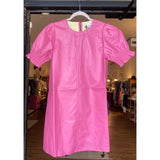 Tanya Pink Short Sleeve Leather THML Dress