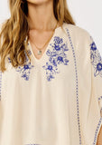 Lovestitch Alanis Embroidered with Stitching Detail Top