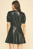 PINCH Adele Leather V Neck Mini Dress