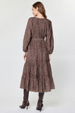 Madison Abstract Animal Printed  Midi Current Air Dress