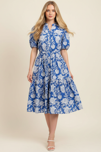pinch midi dress PINCH Erica Floral Print Tiered Midi Dress – Fig Tree Jewelry & Accessories