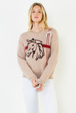 THML Lucille Horse Head Print Sweater