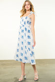 Abby Tie Strap Flower Print THML Dress