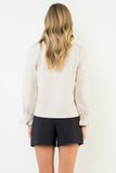 Jennifer Long Sleeve Suede THML Top