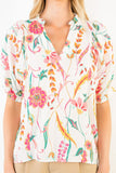 THML Zoe Short Sleeve Floral Print Top