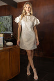 Madison Metallic Ruffle VOY Dress