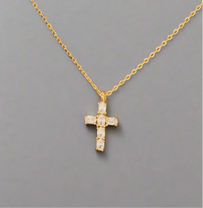 Gianna Quartz Cross Necklace