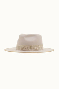 Olive & Pique - Banded Structed Rancher, 100% Wool Felt, Satin Lined, Pecan Hat