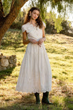 Kasia Eyelet Embroidered Scallop Maxi Current Air Dress