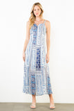 THML Mary Thin Strap Pattern Midi Dress