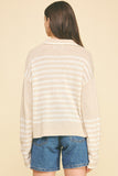 Erin Striped Drop Shoulder Knit PINCH Sweater