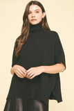 Trudy Turtle Neck Short Sleeve PINCH Sweater