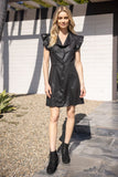 Bryn Leather Scalloped VOY Dress SALE