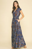 PINCH Caroline Abstract Print Tiered Maxi Dress
