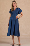 Tamil Puff Sleeves Midi Current Air Dress