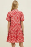 PINCH Leia Bandana Print Mini Dress