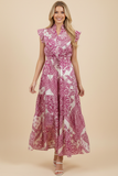 PINCH Abby Paisley Print Tiered Maxi Dress