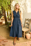PINCH Margot Front Tie Detailed Midi Dress
