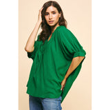 Brea V-Neck Tunic Pinch Top