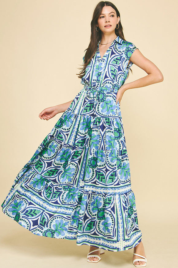 madison maxi dress The Madison Dress in Aleutian Blue Floral 4 / Aleutian Blue Watercolor