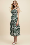 PINCH Isa Floral Printed Tiered Midi Dress