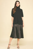 Trudy Turtle Neck Short Sleeve PINCH Sweater